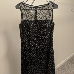 Black silver sequin dress